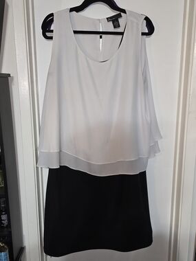 EUC Lane Bryant Black & White Sleeveless Dress Size 18